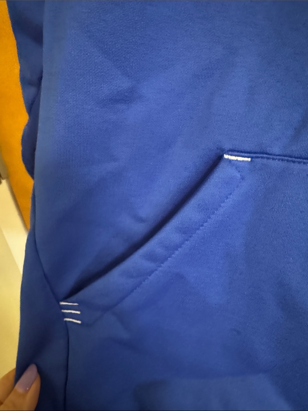 adidas Kids Royal Blue NY Knicks Half-Zip Hoodie - Boys M 10/12 - Picture 4 of 6